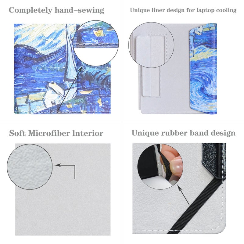 Alapmk Protective Case Cover for 11.6" HP Chromebook 11 G5 EE/G4/G3/G2/G4 EE/11-2000 Series Laptop(Warning:Not fit HP Chromebook 11 G6 EE/G5/G1/11-v000/11-1100 Series),Starry Night - Image 5